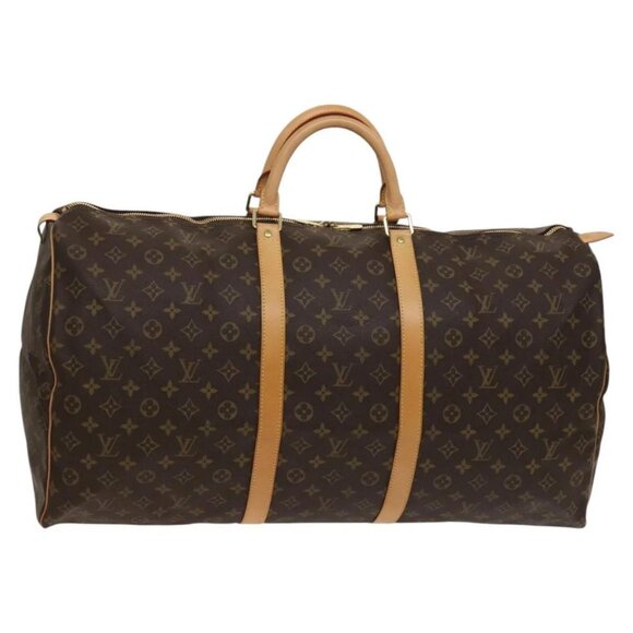 LOUIS VUITTON Monogram Keepall Bandouliere 60 Boston Bag M41412 LV Auth 119895A - Picture 1 of 16